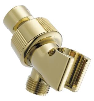 Delta Universal Showering Components U3401-PB-PK Adjustable Shower Arm Mount for Hand Shower in Polished Brass