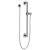 Delta Universal Showering Components 51600 Adjustable Slide Bar / Grab Bar Assembly with Elbow in Chrome