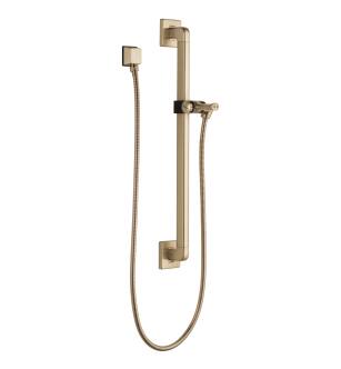Delta Universal Showering Components 51500-CZ Adjustable Slide Bar / Grab Bar Assembly with Elbow in Champagne Bronze