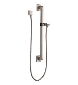 Delta Universal Showering Components 51500-SS Adjustable Slide Bar / Grab Bar Assembly with Elbow in Stainless
