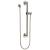 Delta Universal Showering Components 51600-SS Adjustable Slide Bar / Grab Bar Assembly with Elbow in Stainless