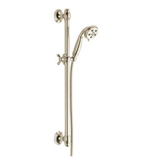 Delta Universal Showering Components 51308-PN H2Okinetic® 3-Setting Slide Bar Hand Shower in Polished Nickel