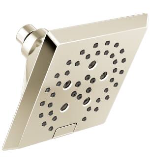 Delta Universal Showering Components 52664-PN-PR H2Okinetic® 5-Setting Angular Modern Raincan Shower Head in Lumicoat Polished Nickel