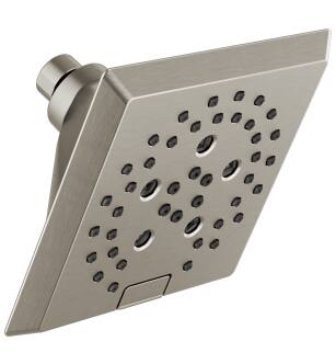 Delta Universal Showering Components 52664-SS H2Okinetic® 5-Setting Angular Modern Raincan Shower Head in Stainless