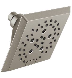 Delta Universal Showering Components 52664-SS-PR H2Okinetic® 5-Setting Angular Modern Raincan Shower Head in Lumicoat Stainless