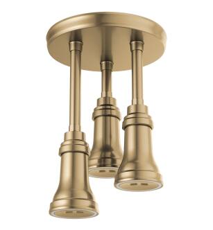 Delta Universal Showering Components 57190-CZ25-L H2Okinetic® Pendant Raincan Shower Head with LED Light in Champagne Bronze