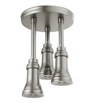 Delta Universal Showering Components 57190-SS25-L H2Okinetic® Pendant Raincan Shower Head with LED Light in Stainless