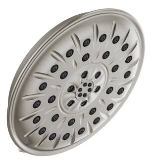 Delta Universal Showering Components 52487-SS-PR H2Okinetic® 4-Setting Shower Head with Ultrasoak™ in Lumicoat Stainless