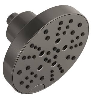 Delta Universal Showering Components 52668-KS-PR H2Okinetic® 5-Setting Contempoary Round Raincan Shower Head in Lumicoat Black Stainless