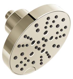 Delta Universal Showering Components 52668-PN-PR H2Okinetic® 5-Setting Contempoary Round Raincan Shower Head in Lumicoat Polished Nickel