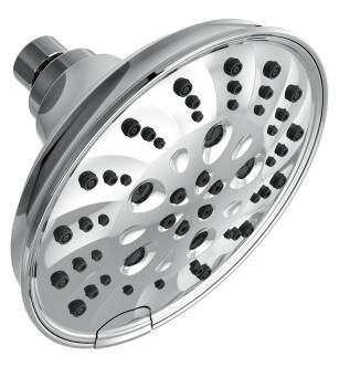 Delta Universal Showering Components 52669-PR H2Okinetic® 5-Setting Traditional Raincan Shower Head in Lumicoat Chrome