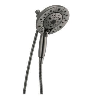 Delta Universal Showering Components 58480-KS-PR-PK H2Okinetic® In2ition® 5-Setting Two-In-One Shower in Lumicoat Black Stainless