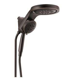 Delta Universal Showering Components 58680-RB HydroRain® H2Okinetic® 5-Setting Two-in-One Shower Head in Venetian Bronze