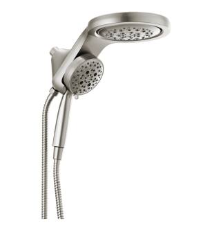 Delta Universal Showering Components 58680-SS-PR25 HydroRain® H2Okinetic® 5-Setting Two-in-One Shower Head in Lumicoat Stainless