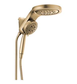 Delta Universal Showering Components 58680-CZ-PR HydroRain® H2Okinetic® 5-Setting Two-In-One Shower Head in Lumicoat Champagne Bronze