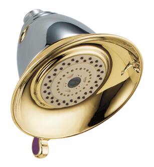 Delta Universal Showering Components RP34355CB Premium 3-Setting Shower Head in Chrome / Brass