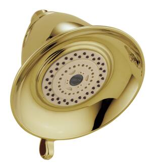 Delta Universal Showering Components RP34355PB Premium 3-Setting Shower Head in Polished Brass