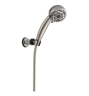 Delta Universal Showering Components 55436-SS-PK Premium 5-Setting Fixed Wall Mount Hand Shower in Stainless