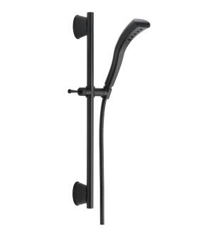 Delta Universal Showering Components 51579-BL Single-Setting H2Okinetic Slide Bar Hand Shower in Matte Black