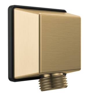 Delta Universal Showering Components 50570-CZ Square Wall Elbow for Hand Shower in Champagne Bronze
