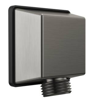 Delta Universal Showering Components 50570-KS-PR Square Wall Elbow for Hand Shower in Lumicoat Black Stainless