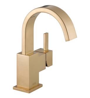 Delta Vero® 553LF-CZ Single Handle Bathroom Faucet Three Hole Deck Mount in Champagne Bronze
