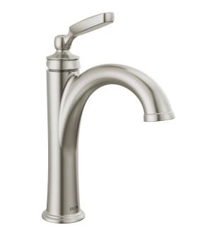Delta Woodhurst™ 532-SSMPU-DST Single Handle Bathroom Faucet Three Hole Deck Mount in Stainless