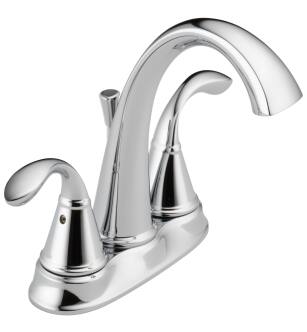 Delta Zella® 25706LF-ECO Two Handle Centerset Bathroom Faucet in Chrome