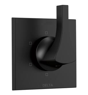 Delta Zura® T11974-BL 6-Setting Diverter Trim in Matte Black
