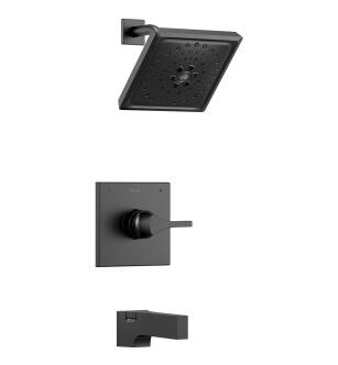 Delta Zura® T14474-BL Monitor® 14 Series H2Okinetic® Tub and Shower Trim in Matte Black