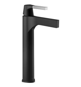 Delta Zura® 774-CS-DST Single Handle Vessel Bathroom Faucet in Chrome / Matte Black