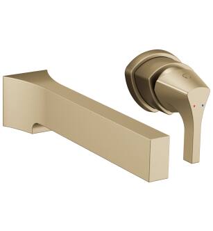 Delta Zura® T574LF-CZWL Single Handle Wall Mount Bathroom Faucet Trim in Champagne Bronze