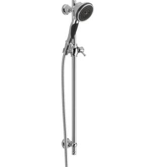 Delta 57021 1.75 GPM Premium Multi Function Wall Mount Hand Shower and Slidebar