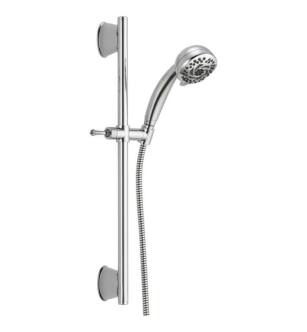 Delta 51599-DS Universal Showering 9 7/8" Multi-Function Handshower and Slidebar with Touch Clean Technology