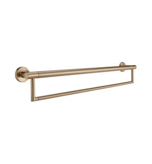 Delta 41519-CZ Decor Assist 27" Wall Mount Towel Bar with Assist Bar in Champagne Bronze