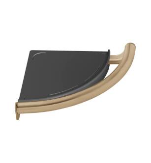 Delta 41516-CZ Decor Assist 9 1/8" Wall Mount Corner Shelf with Assist Bar in Champagne Bronze