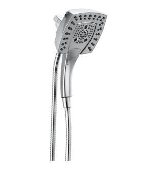 Delta 58474-PR Universal Showering 5 3/4" Wall Mount 1.75 GPM In2ition Multi-Function Two-in-One Shower Head with H2Okinetic in Lumicoat Chrome