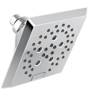 Delta 52664 Universal Showering 5 7/8" Wall Mount Modern Multi-Function Rectangular Raincan Showerhead