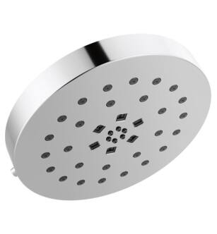 Delta 52488-PR Universal Showering 8" Wall Mount 1.75 GPM Multi-Function Round Showerhead with H2Okinetic Technology in Lumicoat Chrome