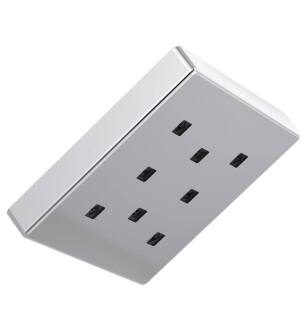 Delta 52171 Universal Showering 6" Wall Mount 1.75 GPM Single-Function Raincan Square Shower Head with H2Okinetic Technology With Finish: Chrome