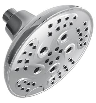 Delta 52666 Universal Showering 6" Multi Function Shower Head with H2Okinetic Technology