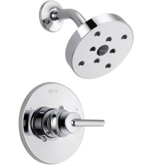 Delta T14259 Trinsic Monitor 14 Series Pressure Balanced Shower Trim with H2Okinetic Showerhead With Finish: Chrome