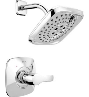 Delta T14252 Tesla 14 Series Pressure Balanced Shower Trim with Dual Function Showerhead With Finish: Chrome