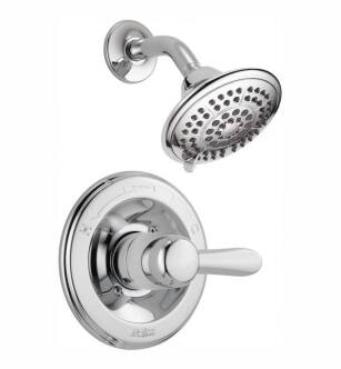 Delta T14238 Lahara 14 Series Pressure Balanced Shower Trim with Multi-Function Showerhead