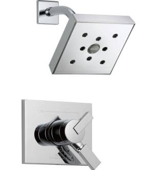 Delta T17253H2O Vero Monitor 17 Series Pressure Balanced Shower Trim With Single Function Showerhead