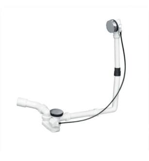 Duravit 790252000001000 D-Code Plastic Cable-Driven Waste and Overflow Drain in Chrome