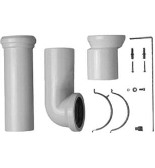 Duravit 0014220000 Vario Connector Set for Horizontal and Vertical Outlet with Excenter in White