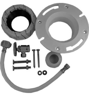 Duravit 0014170000 2nd Floor Mounting Set for One Piece/Two Piece Toilets 1/2" Connection in White