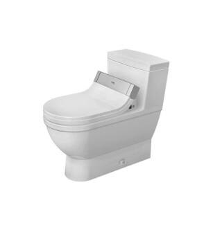 Duravit 2120510001 Starck 3 28 1/8" Single Flush One-Piece Floor Mounted Elongated Toilet in White