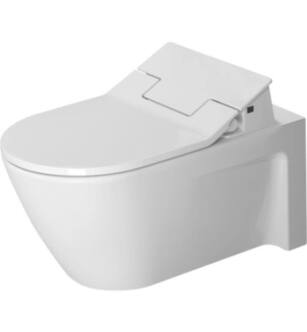 Duravit 2533590092 Starck 2 Dual Flush One-Piece Wall Mounted Elongated Toilet in White